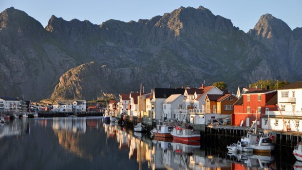 The Lofoten town of  Henningsvaer.