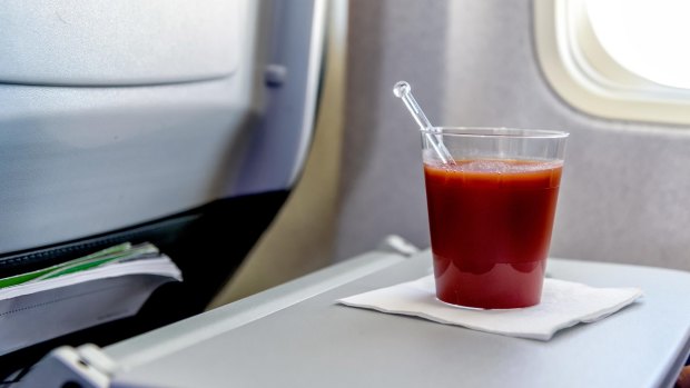 Tomato juice is one of the few things that actually tastes better on a plane.