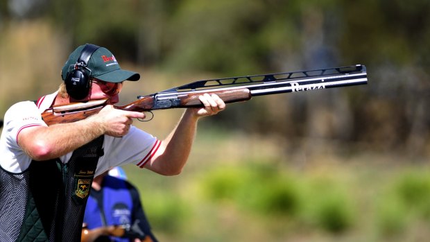 Double Trap competitor James Willett of Mulwala in NSW.
