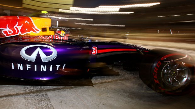 Futile effort: Daniel Ricciardo exits the pits during qualifying.
