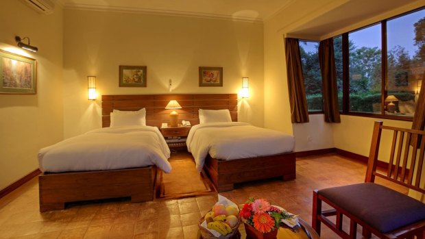 Cosy retreat: The Cottage Room at Gokarna Forest Resort.