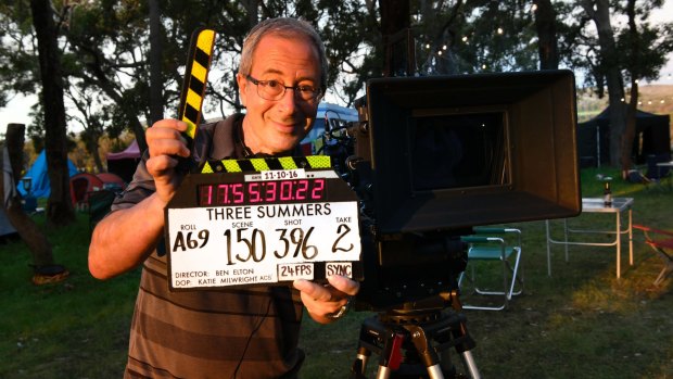 Ben Elton on the set of ''Three Summers'' at Pinjarra, south of Perth.