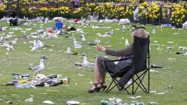 The aftermath of the Melbourne Cup.