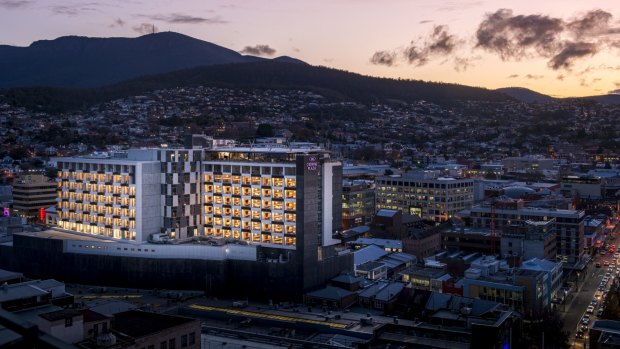 The new Crowne Plaza Hobart is one of the largest hotels in Tasmania.