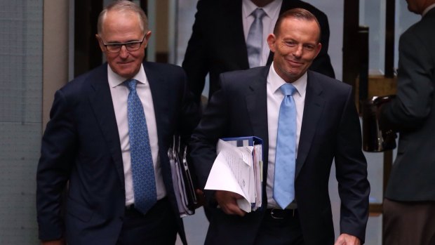 Prime Minister Tony Abbott and Communications Minister Malcolm Turnbull.