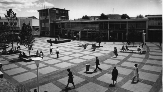 Garema Place in the city centre in the summer of 1964.