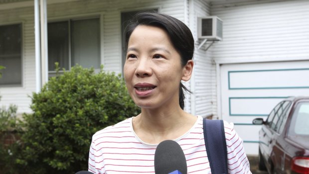 Kathy Lin leaves her North Epping home to visit her husband Robert Xie in jail in 2015.