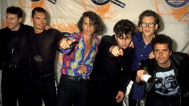 Andrew Farriss and  INXS during their hey day in the early 1990s.
