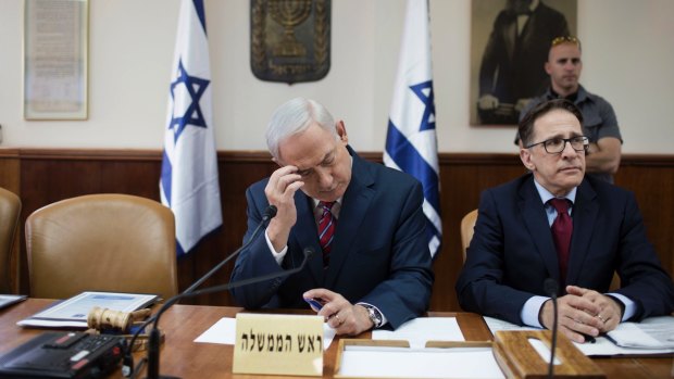 Preparations for the US President's visit to Israeli have given Prime Minister Benjamin Netanyahu, centre, some headaches.