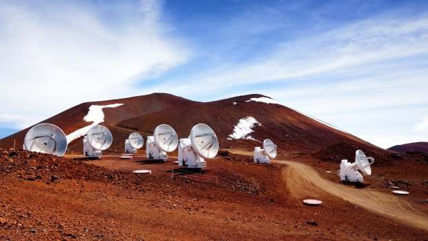 Astronomical research facilities and large telescope observatories located at the summit of Mauna Kea on the Big Island of Hawaii, United States.
