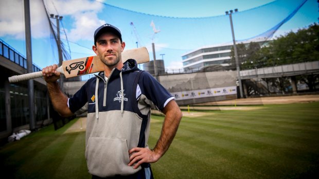 Changed man: Glenn Maxwell is keener to carry his bat through an innings rather than blast one apart.