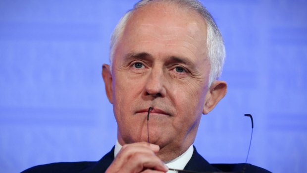 Prime Minister Malcolm Turnbull addresses the National Press Club on Wednesday.