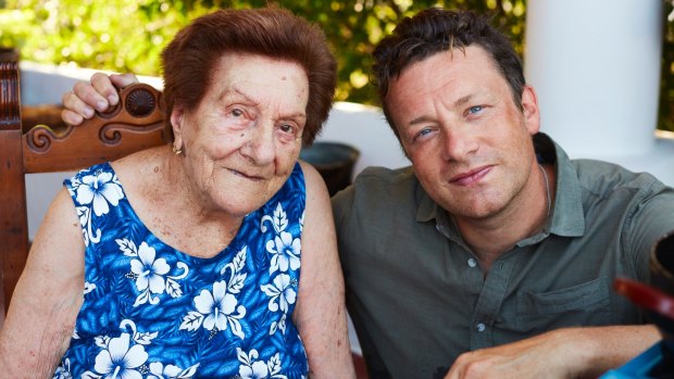 Nonna Franchina and Jamie Oliver.
