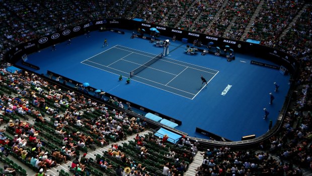 The Australian Open on Monday looked like a good place.