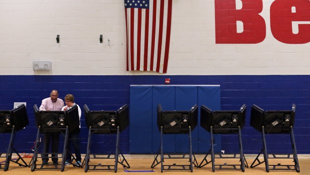 Electronic voting machines in Missouri.