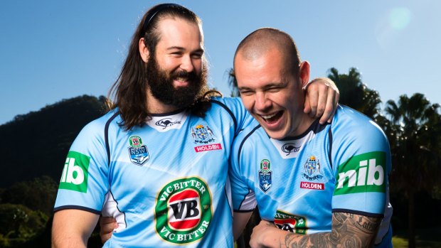 Bond: NSW teammates Aaron Woods (left) and David Klemmer have been roommates during the past two Origin camps.