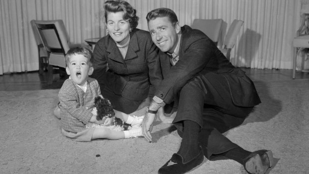 Patricia Kennedy, JFK's sister, Peter Lawford and a two-year-old Christopher.