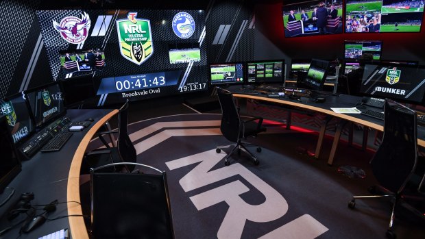 Controversy: The NRL Bunker before the Manly vs Eels match. 