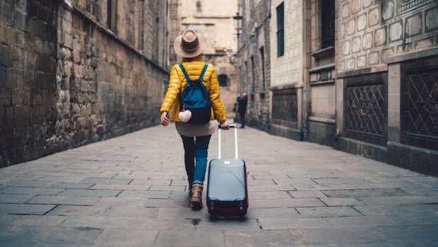Young travellers are more likely to be pulling a long a case with wheels than wearing a backpack these days.