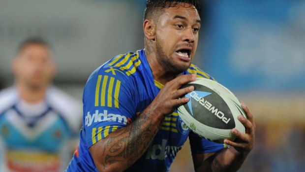 In strife: Parramatta's Kenny Edwards.