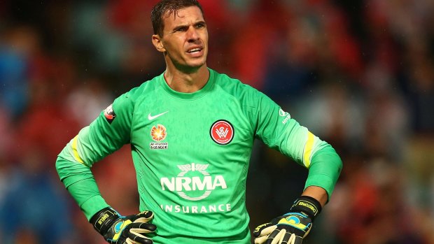 Not giving up: Western Sydney Wanderers goalkeeper Ante Covic.