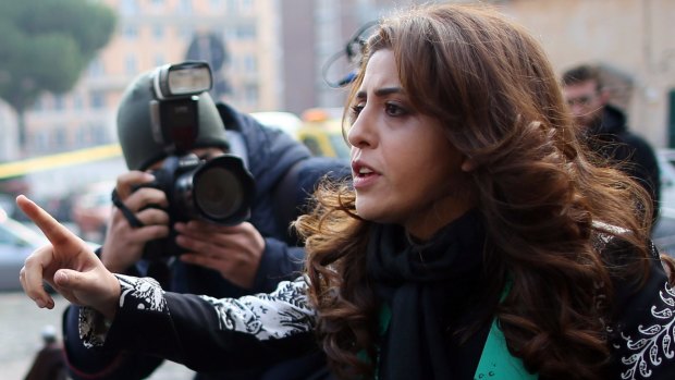 Public relations expert Francesca Chaouqui arrives at the "Vatileaks 2.0" trial session in December 2015.