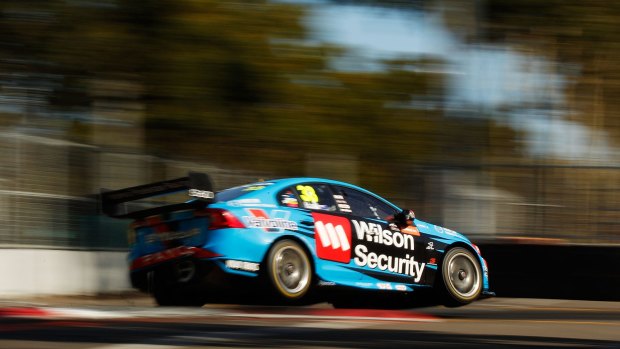Full throttle: Scott McLaughlin during the Sydney 500 at the Sydney Olympic Park street circuit earlier this month.