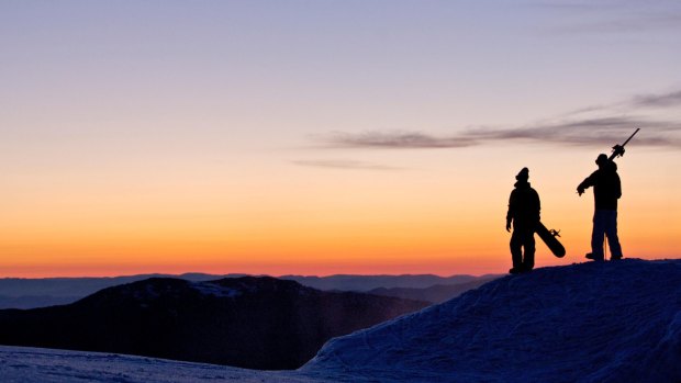 A quiet pre-dawn moment at the top of Mt Buller.
