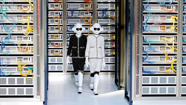 Models at the "Chanel Data Centre".
