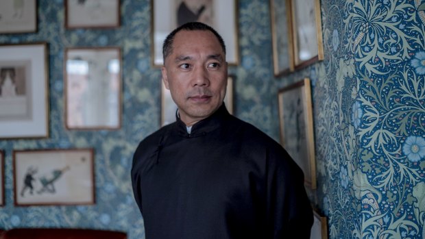 Guo Wengui, who has been living outside China for more than two years, at the prestigious Mark's Club in Mayfair, London, in March.