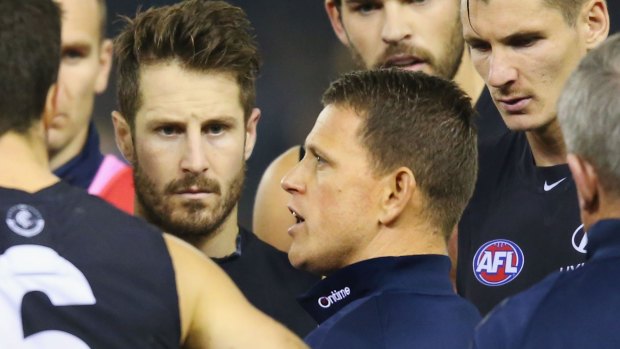 Brendon Bolton: With the Blues, not out in front lecturing them. 