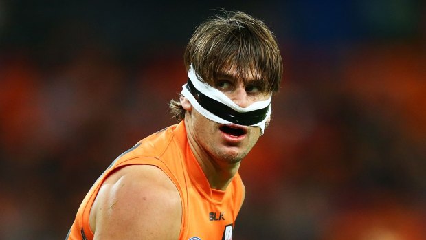 Bruised: Ryan Griffen copped a suspected broken nose in the West Coast loss.