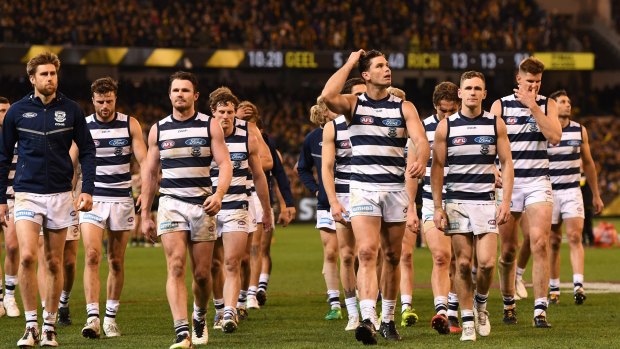Geelong players "had a bad-hair day" in their loss to Richmond, according to president Colin Carter.