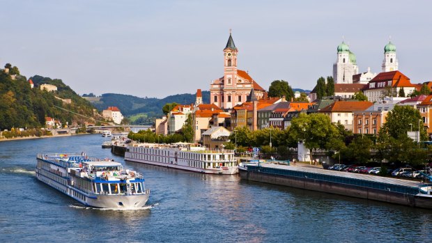 Cruise ship on the River Danube.