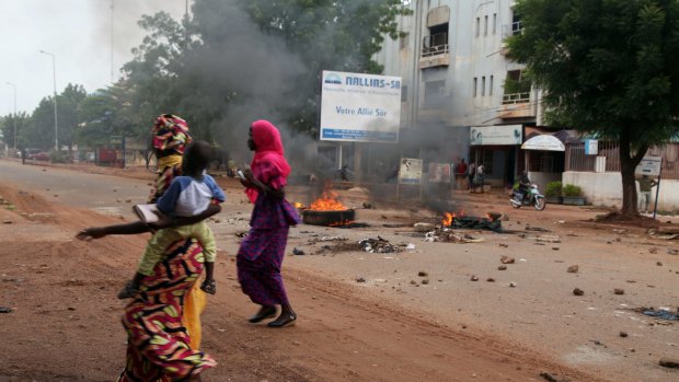Violence after a protest in Bamako, Mali, in August.