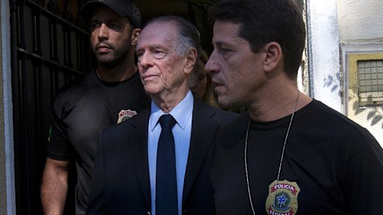 Dragnet: Carlos Nuzman, president of the Brazilian Olympic Committee, is escorted by federal police after being taken into custody at his home in Rio de Janeiro.