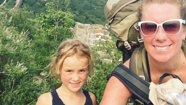 Evie Farrell has been travelling aroun Asia with her six year old daughter Emmie.