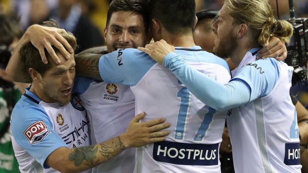Melbourne City captain Bruno Fornaroli (centre) thinks the team can only get better after a dream start to the season.