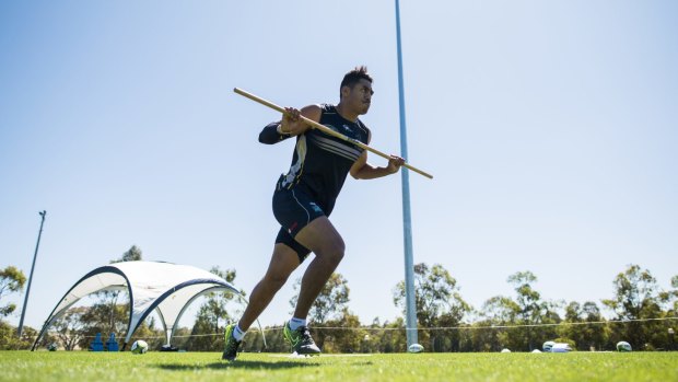 Nigel Ah Wong has taken on the Brumbies' sprint training as he adds versatility to his game.