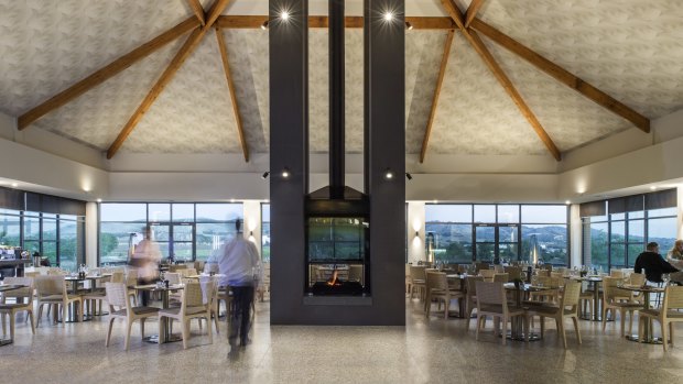 The onsite Cellar Kitchen restaurant with its soaring ceiling and central fireplace specialises in seasonal produce.