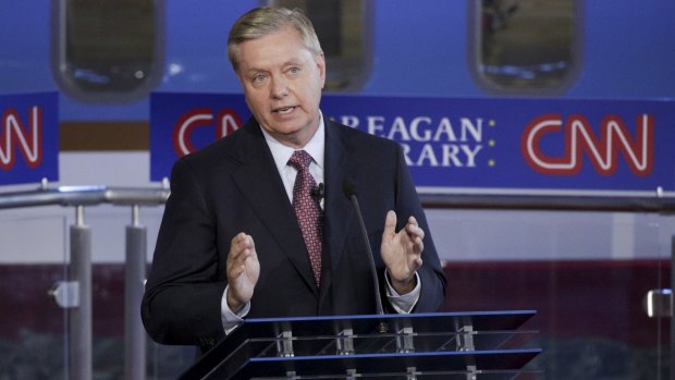 Senator Lindsey Graham, a Republican from South Carolina and 2016 presidential candidate, at the Republican presidential debate on Wednesday.