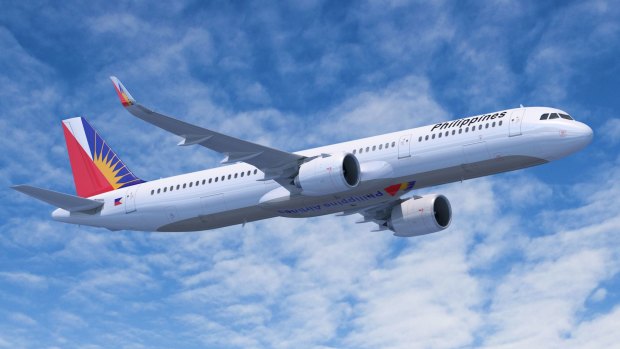 A Philippines Airlines Airbus A321NEO flies Brisbane to Manila five times a week.