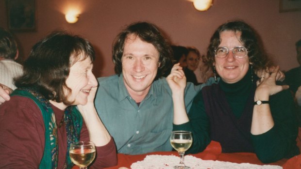 Martin Williams with (left) Sylvia Lawson and Philippa O'Dowd.