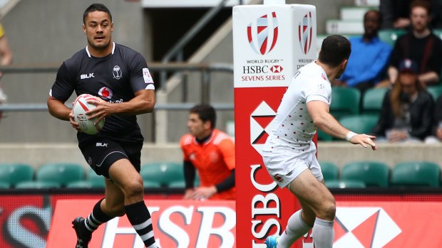 Third code: Jarryd Hayne in action for Fiji during the pool round match between England and Fiji during the London Sevens at Twickenham Stadium on May 21.