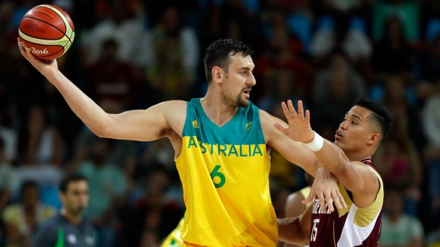 Andrew Bogut has starred for the Boomers in Rio.