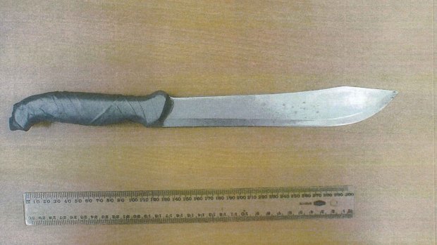 A machete was used in a series of armed robberies on Thursday morning in Narre Warren and Mount Waverley.