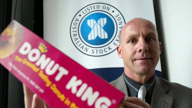 Former chief executive Tony Alford at the time of the Donut King's listing on the ASX.