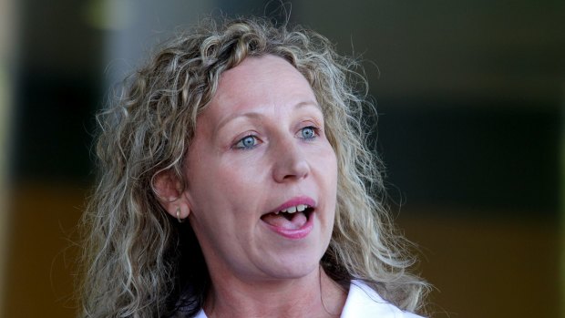 Children's Health Queensland executive director of nursing Shelley Nolan speaks to the media outside the new Lady Cilento Children's Hospital at South Brisbane. The LCCH is now open and is currently in the process of transferring patients from the Royal Children's Hospital in Herston and the Mater Children's Hospital close by.