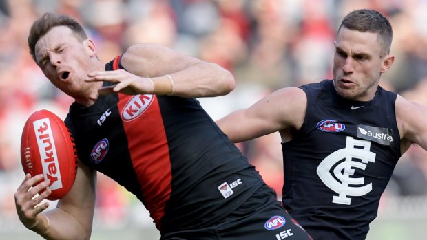 Look away now: Essendon survived a big scare against their old rivals.