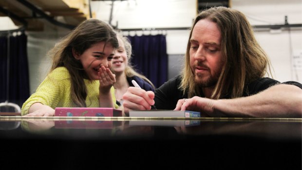 Tim Minchin and Bella Thomas at rehearsals for the Australian production of Matilda the musical, from the documentary Matilda & Me.